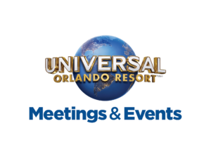 Universal Orlando Resort logo from conference, photographed by Drew Bird photo.
