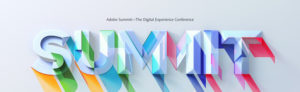 Adobe Summit logo from corporate conference, photographed by San Francisco corporate photographer Drew Bird.