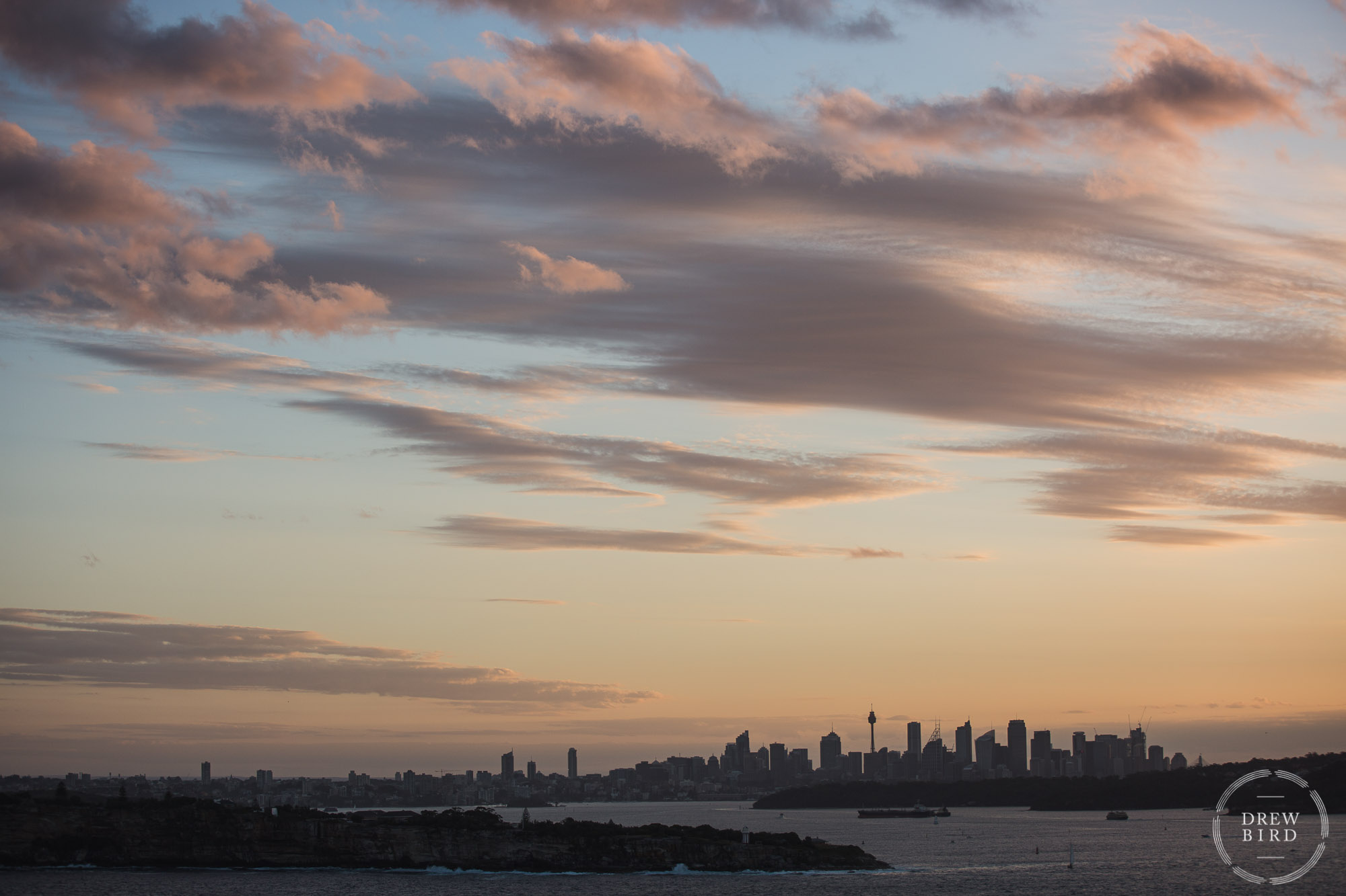 Sydney Australia city skyline at sunset. Corporate photojournalism and lifestyle photography for Adobe by San Francisco photographer Drew Bird